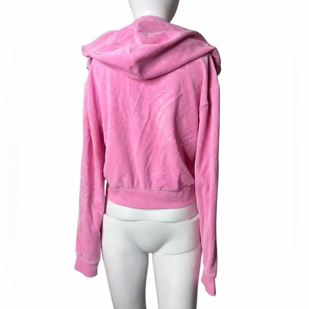 Wild Fable Pink Hooded Zip-Up Jacket Size Medium - Picture 3 of 3